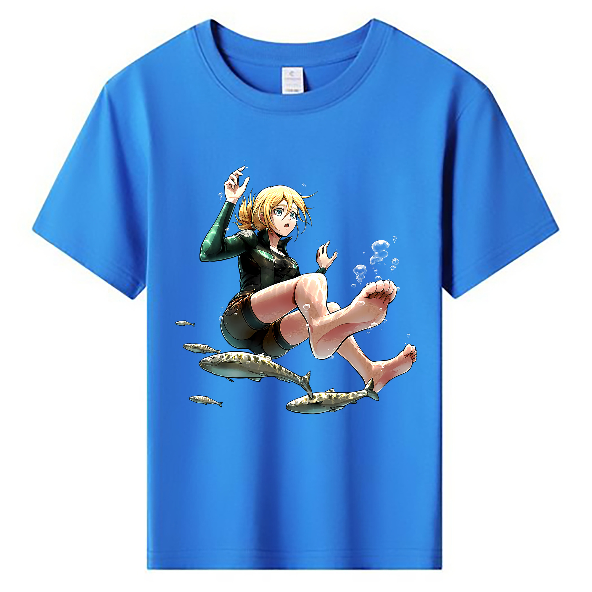 （画像用） 進撃の巨人 クリスタ·レンズ Attack on Titan Christa Lenz 綿100％キッズTシャツ（フロントプリント）
